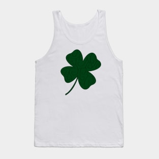 Patterned Four Leaf Clover (Mint Green) Tank Top